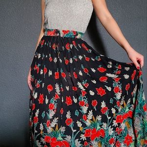 Vintage Block print floral skirt